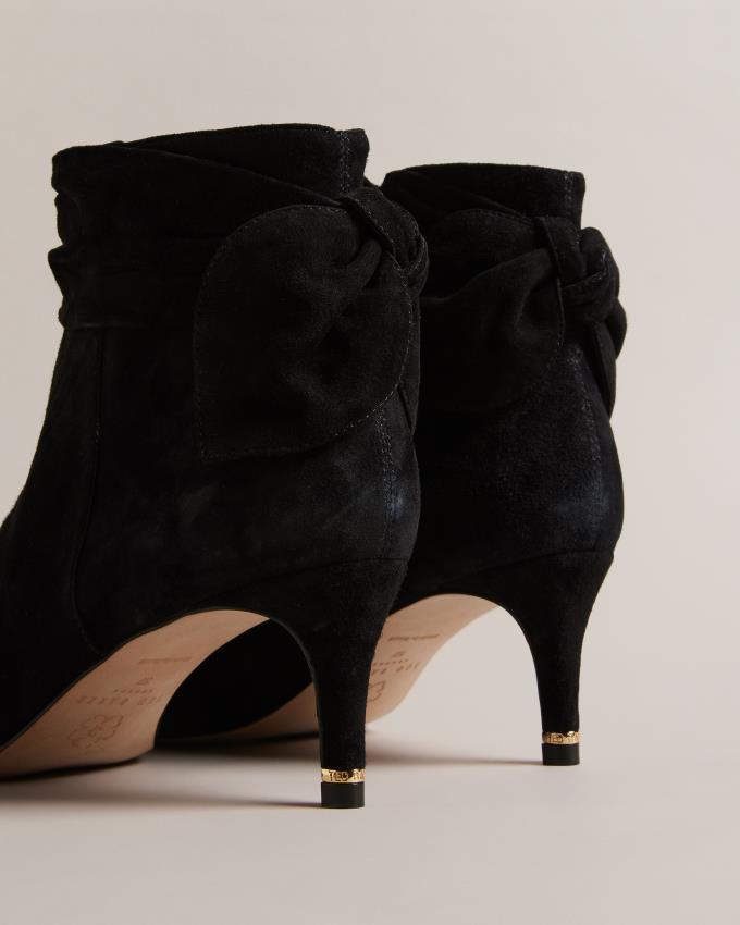 Bottines Ted Baker Suede Bow Detail Noir Femme | WOZ-36177613